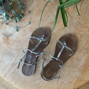 aldo silver strap sandals